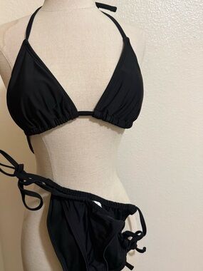 Classic Black Triangle Bikini Set - Women Swim